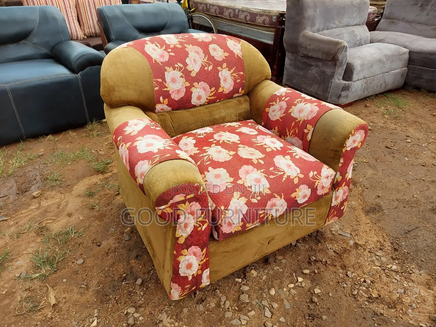 Floral Single Seater Sofa