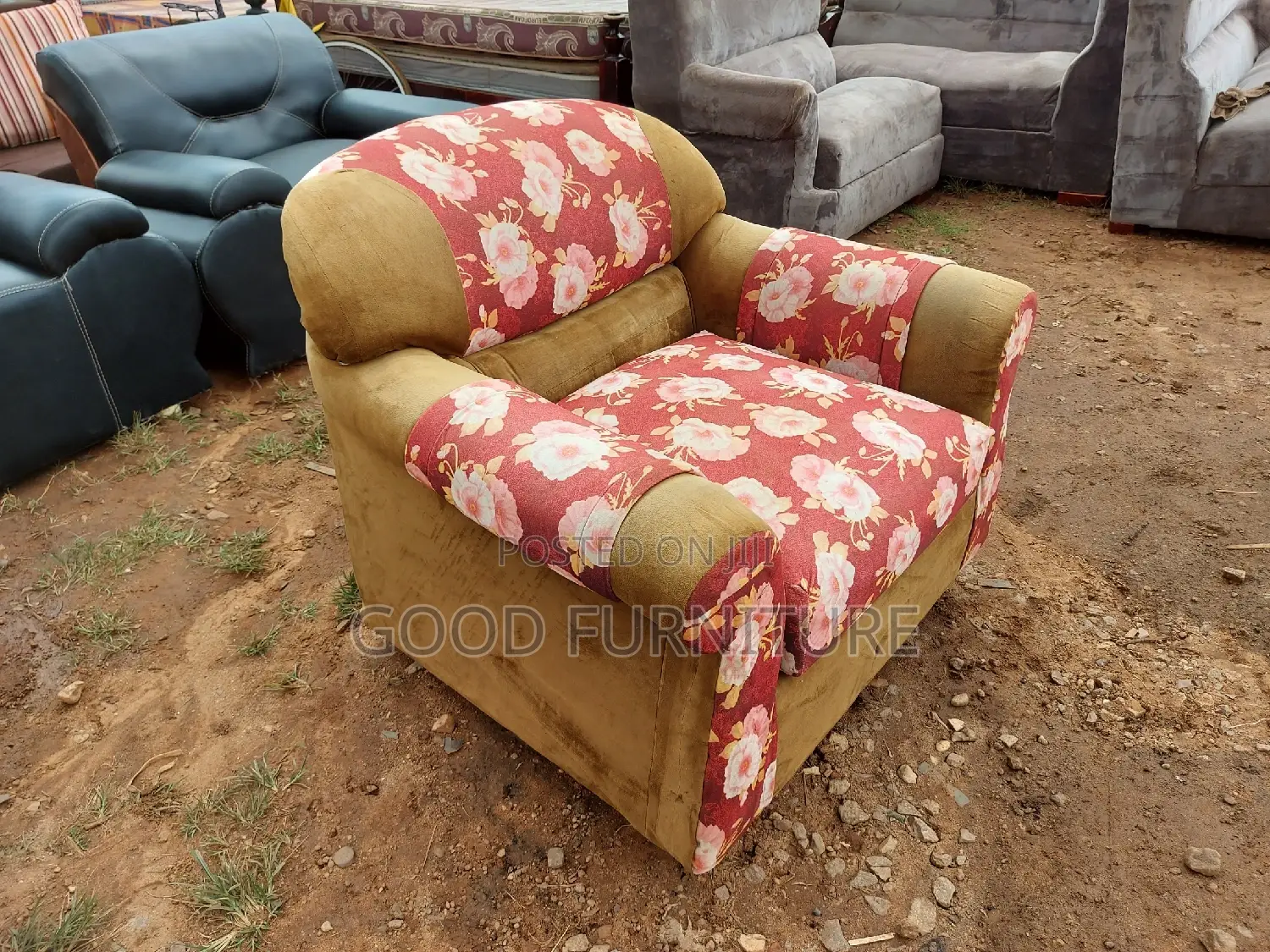 Floral Single Seater Sofa