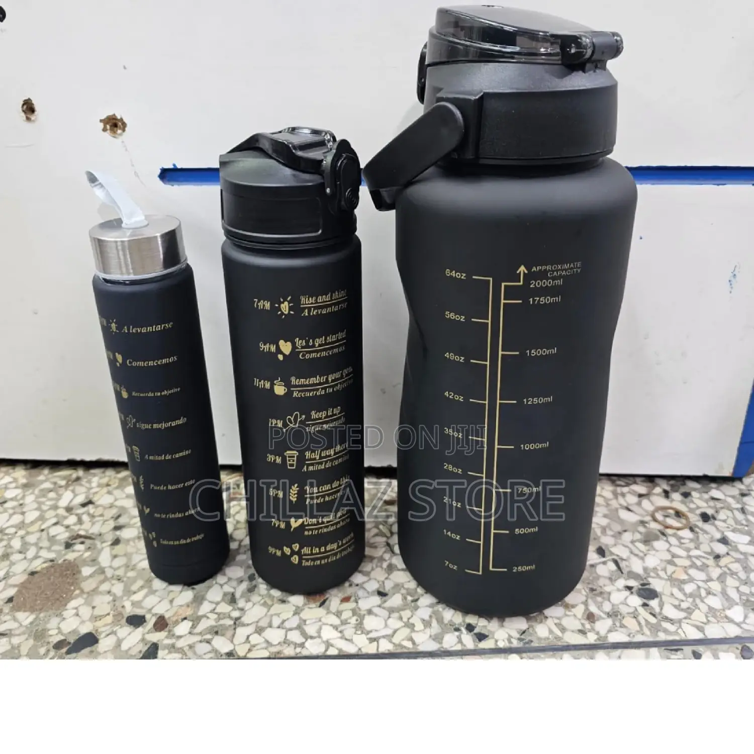3pieces Motivational Water Bottle Set.