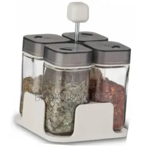 4pc Countertop Spice,Salt, Pepper Shaker Rack Organizer