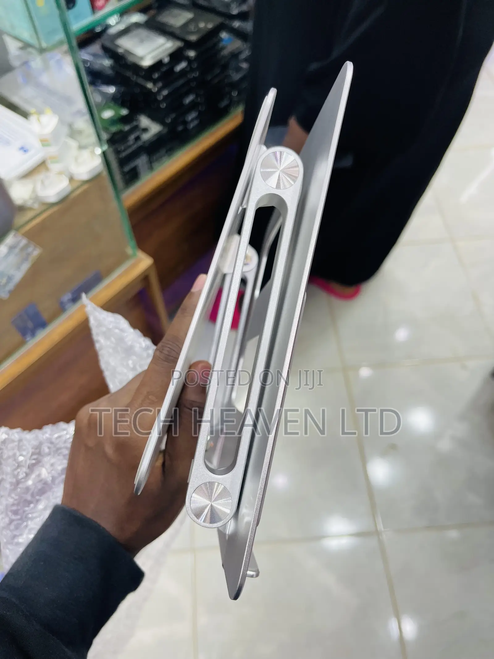 Metallic / Steel Laptop Stand - Sleek Elegant Design