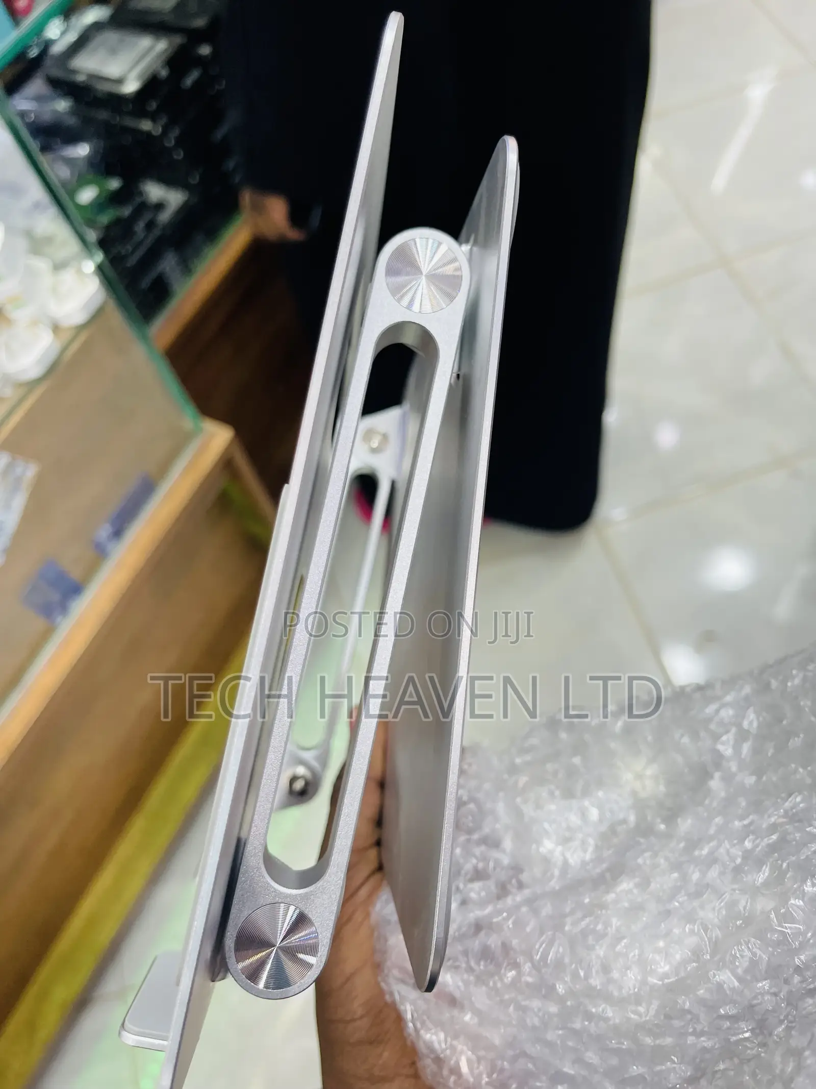 Metallic / Steel Laptop Stand - Sleek Elegant Design