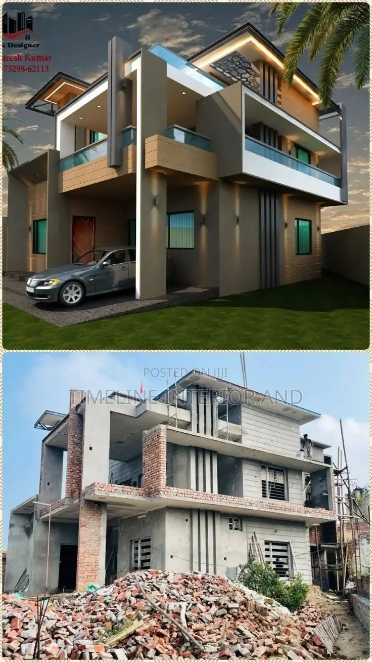 Flat Under Construction vs Construction Plan.