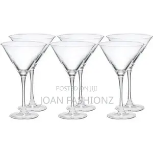 Quality 6 Cocktail and Wine Glasses-Transparent