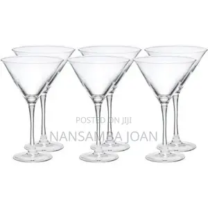 Quality 6 Cocktail and Wine Glasses-Transparent