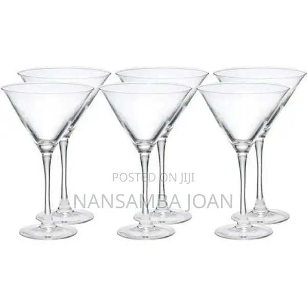 Quality 6 Cocktail and Wine Glasses-Transparent