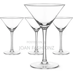 Quality 6 Cocktail and Wine Glasses-Transparent