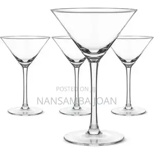 Quality 6 Cocktail and Wine Glasses-Transparent