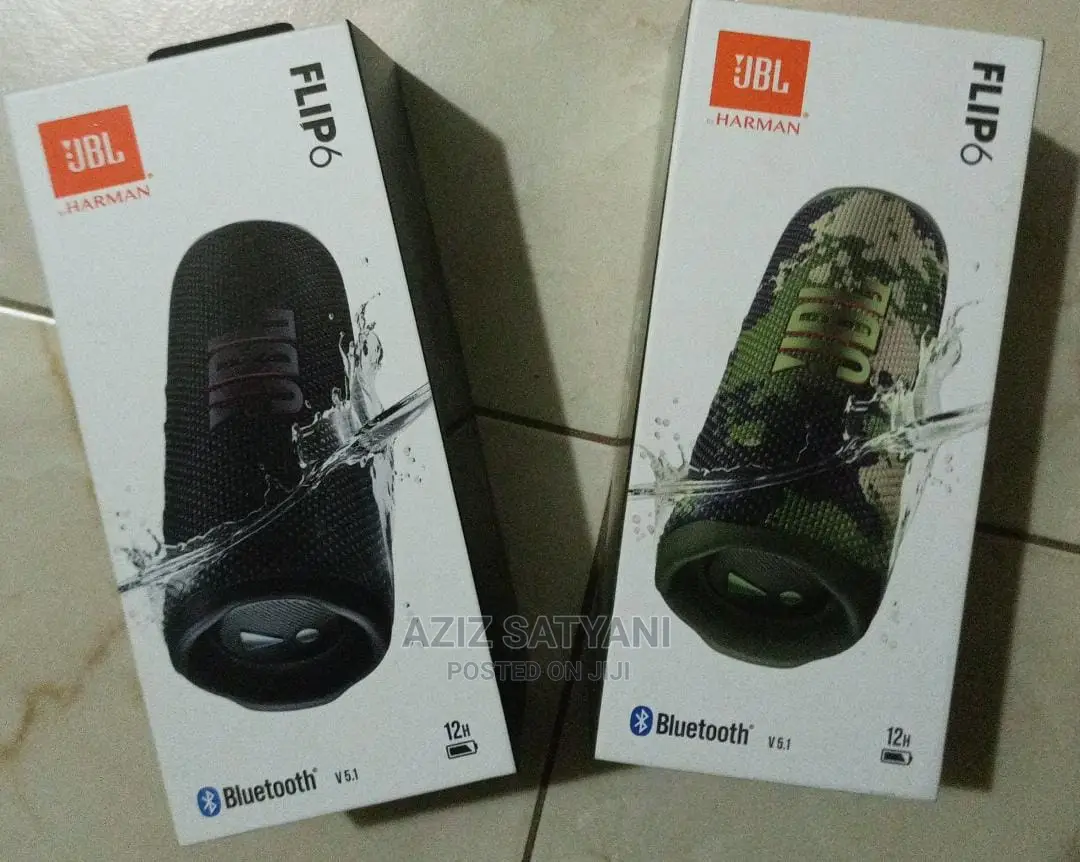 100% Original JBL Flip 6 Portable Bluetooth Speaker