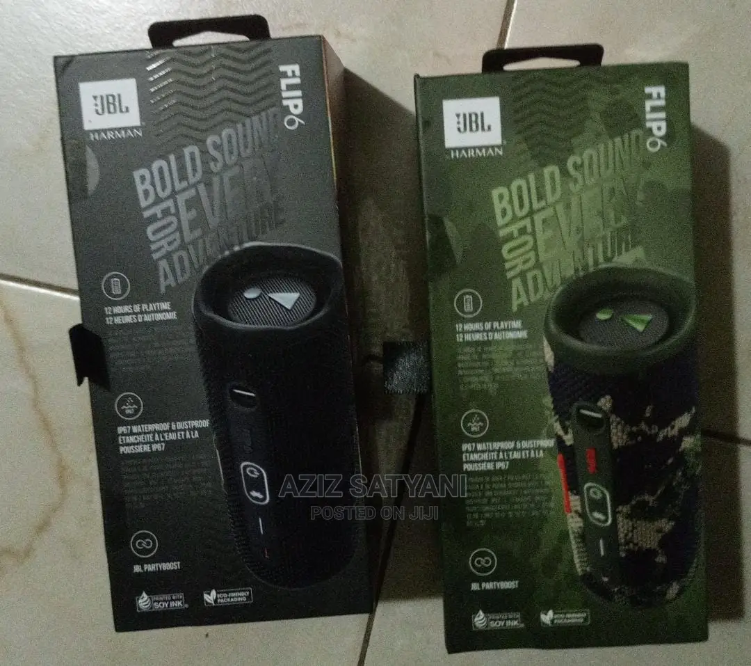 100% Original JBL Flip 6 Portable Bluetooth Speaker