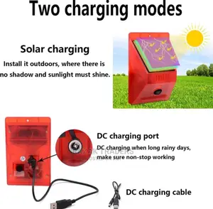 Solar Strobe Light Alarm, Remote Control Motion Detector