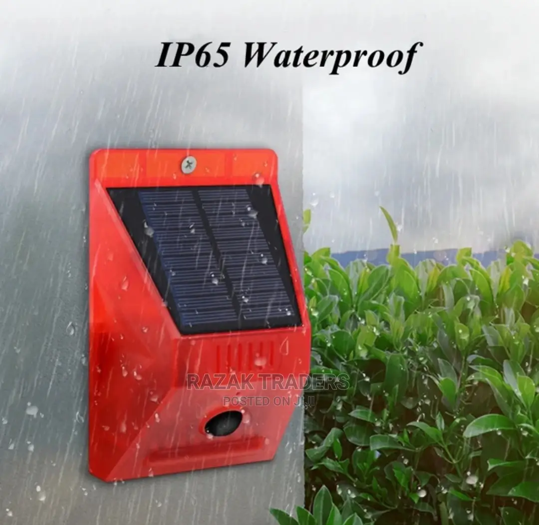 Solar Strobe Light Alarm, Remote Control Motion Detector