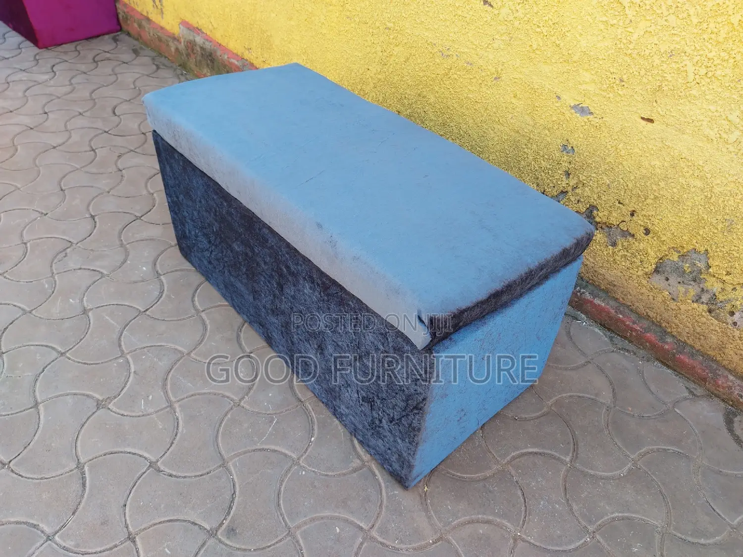 Big Lovely Grey Storage Puff