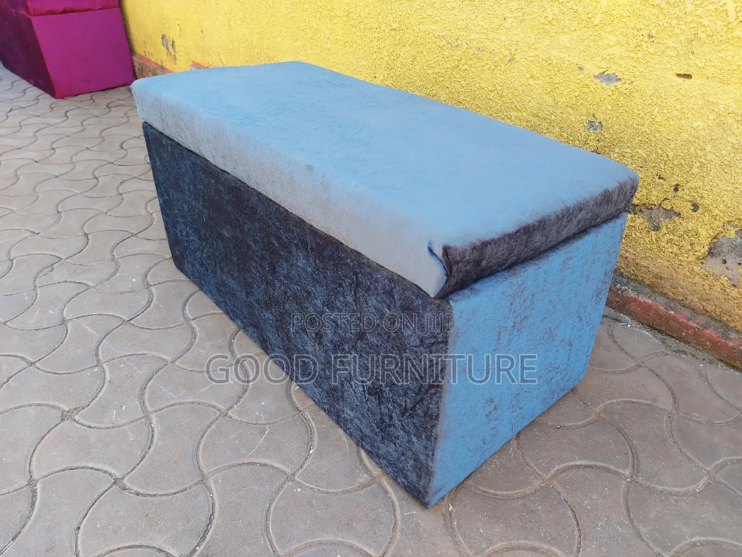 Big Lovely Grey Storage Puff