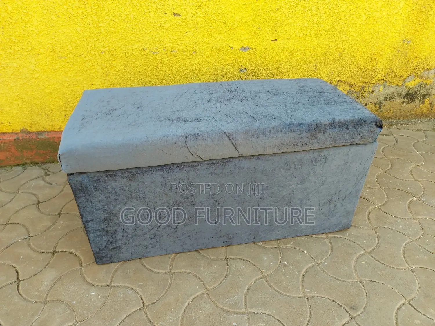 Big Lovely Grey Storage Puff