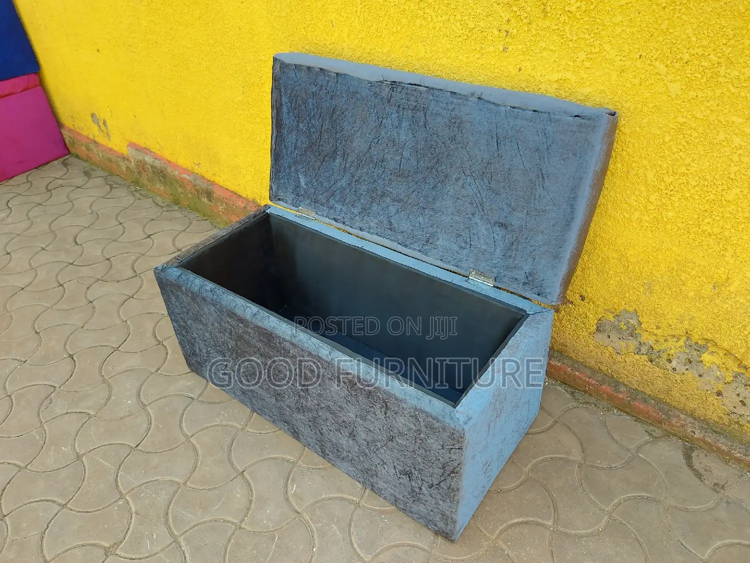 Big Lovely Grey Storage Puff