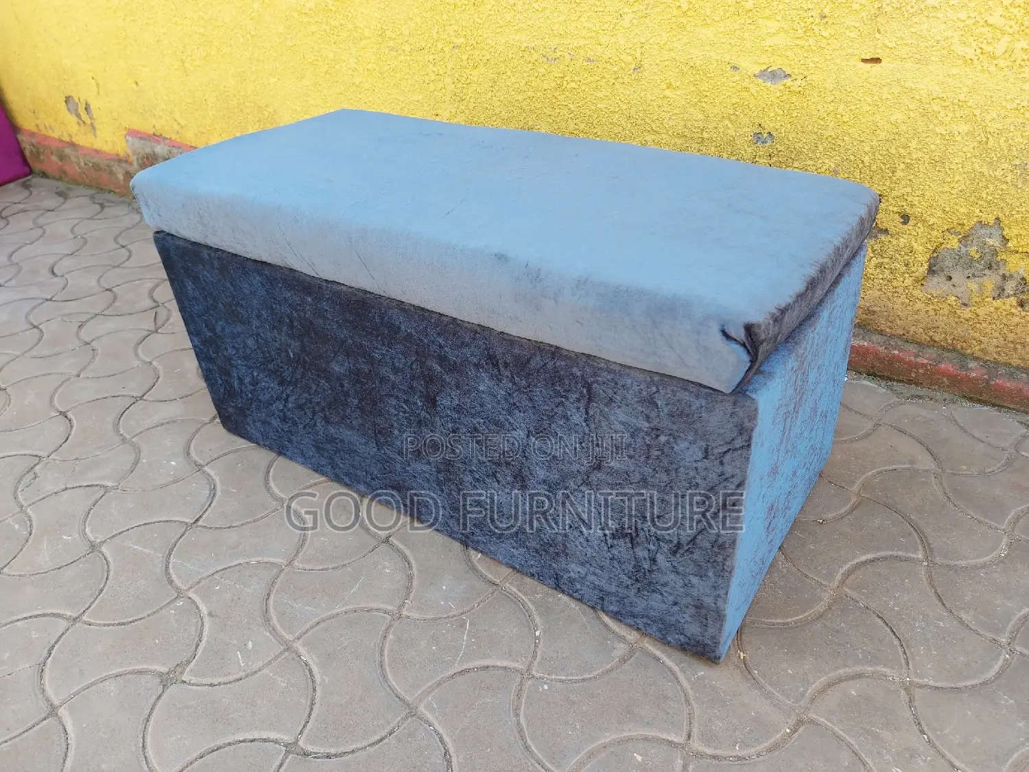 Big Lovely Grey Storage Puff