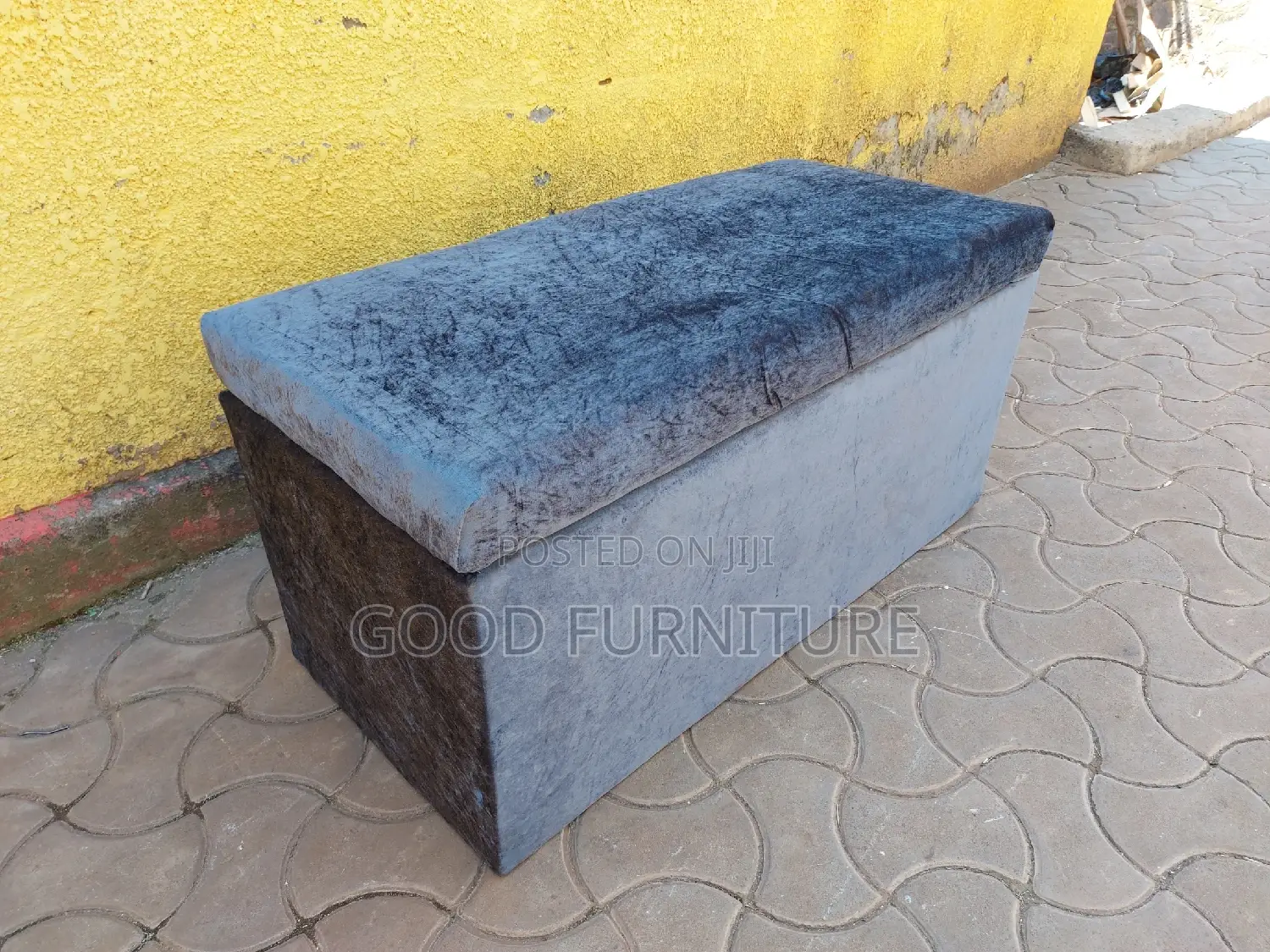 Big Lovely Grey Storage Puff
