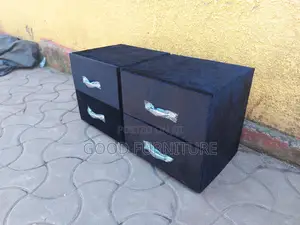 A Pair of Stunning Black Bedside Drawers