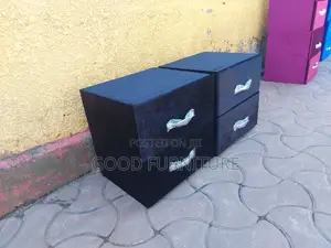A Pair of Stunning Black Bedside Drawers