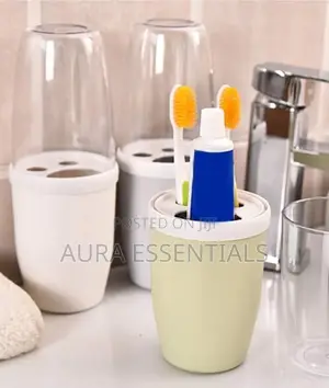 Toothpaste Toothbrush Holder With Transparent Cup Lid