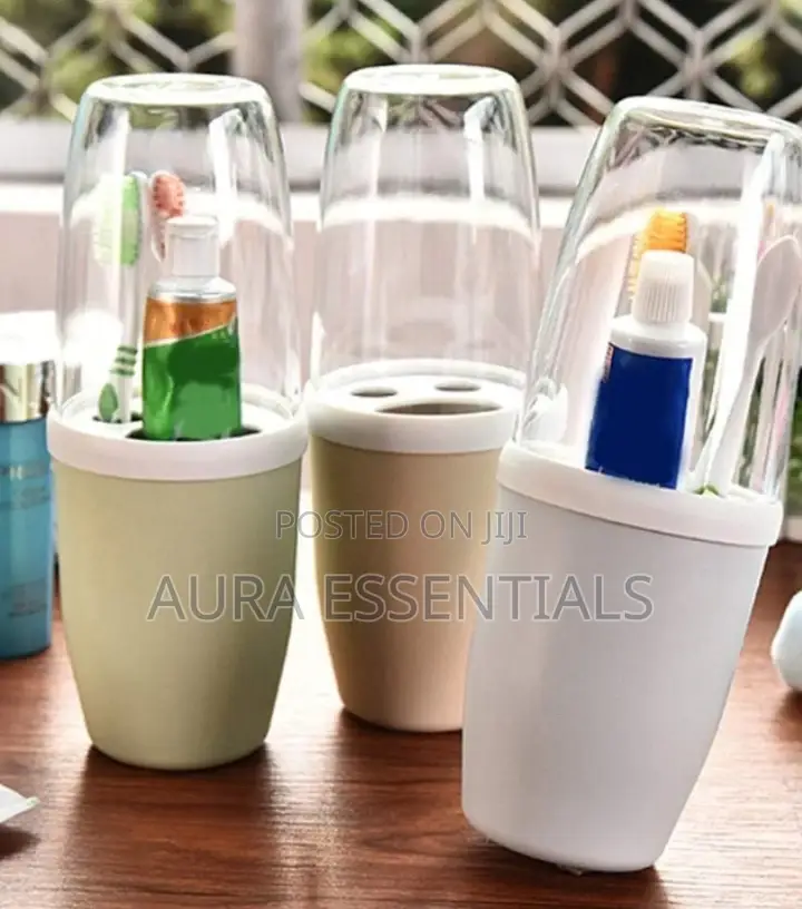 Toothpaste Toothbrush Holder With Transparent Cup Lid