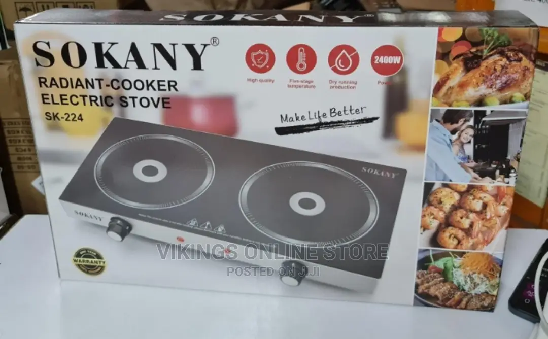 Double Sokany Induction Radiant Cooker Electric Cooker