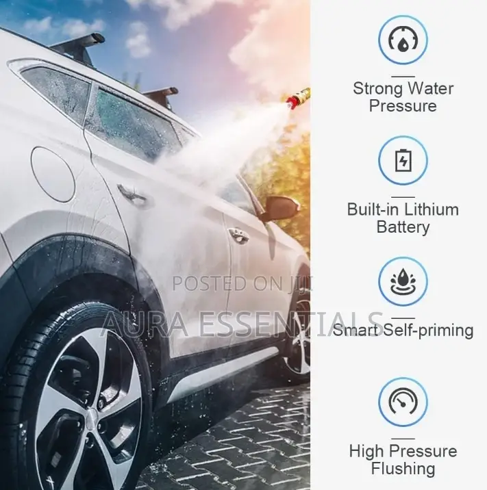 Rechargeable High Pressure Car Washer With 2 Batteries