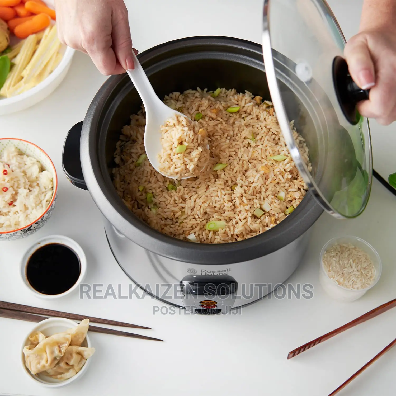 UK RUSSELL HOBBS 1.8L Cook at Home Rice Cooker With Steamer