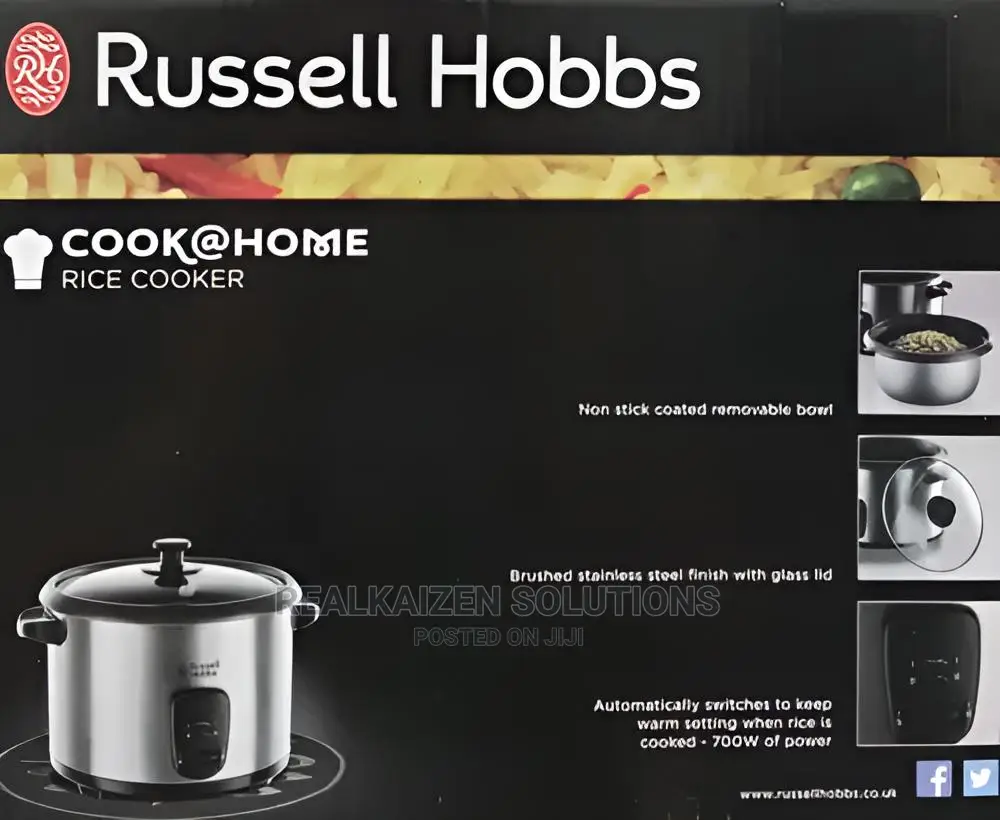 UK RUSSELL HOBBS 1.8L Cook at Home Rice Cooker With Steamer