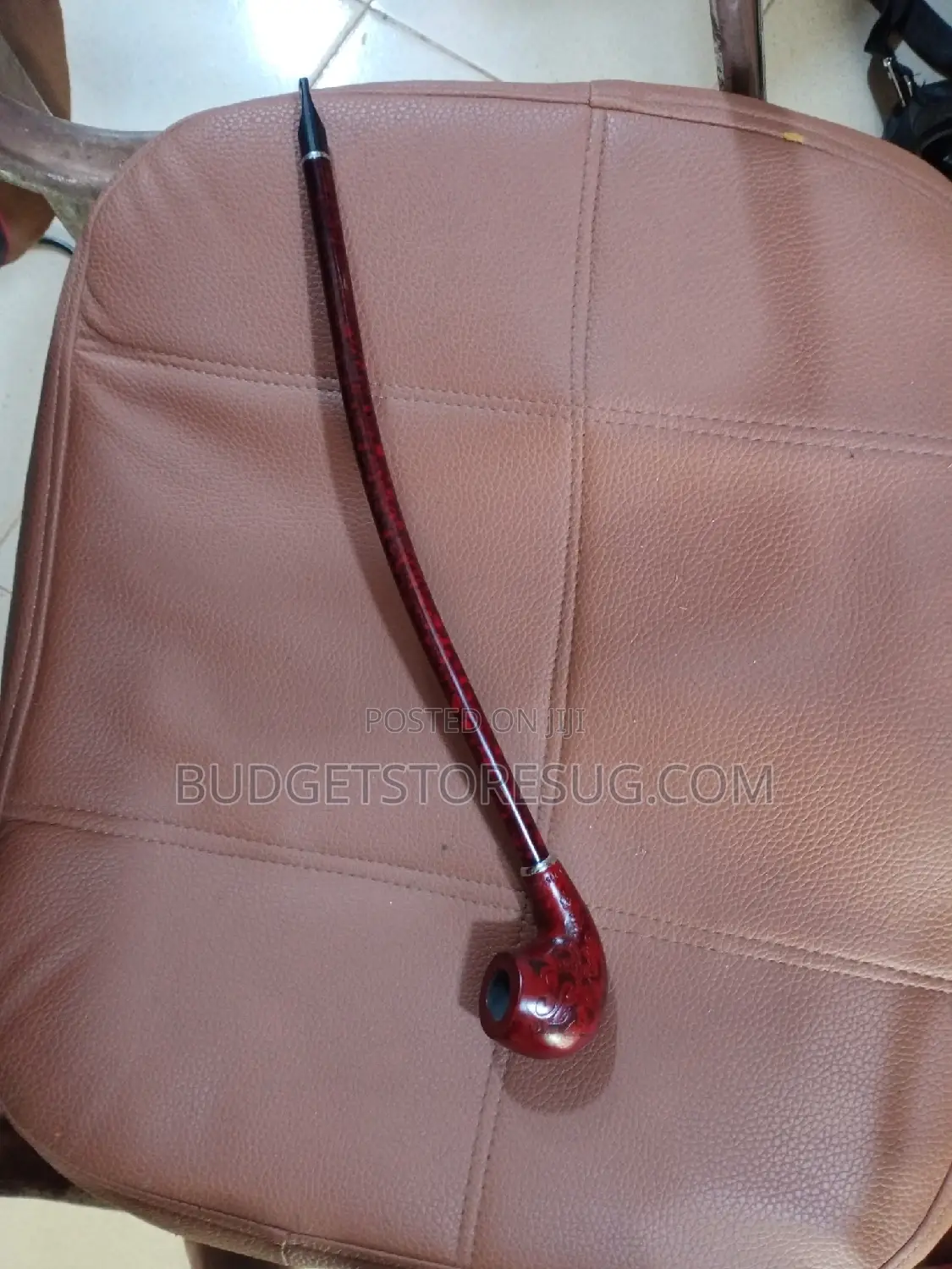 Long Brown Smoking Pipe