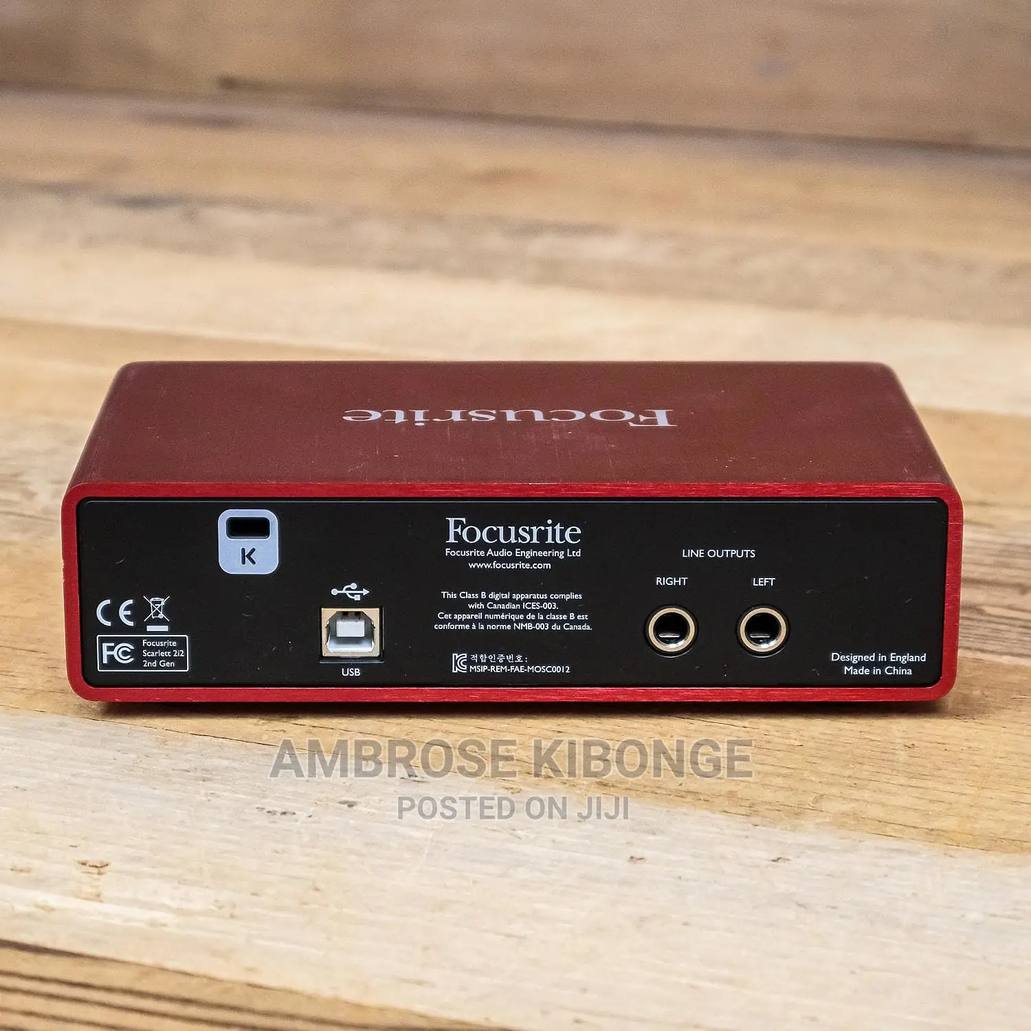 FOCUSRITE Scarlett 2i2 (2nd Gen) Audio Interface Sound Card.