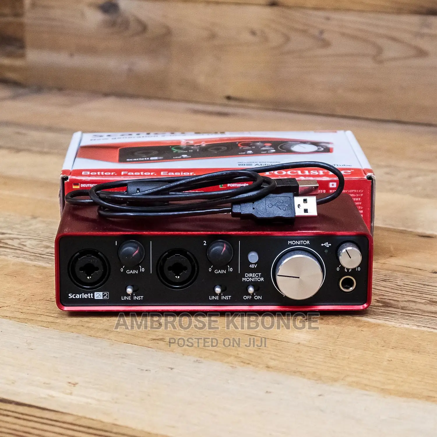 FOCUSRITE Scarlett 2i2 (2nd Gen) Audio Interface Sound Card.