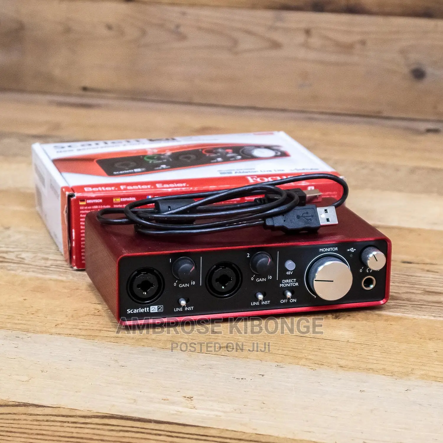 FOCUSRITE Scarlett 2i2 (2nd Gen) Audio Interface Sound Card.