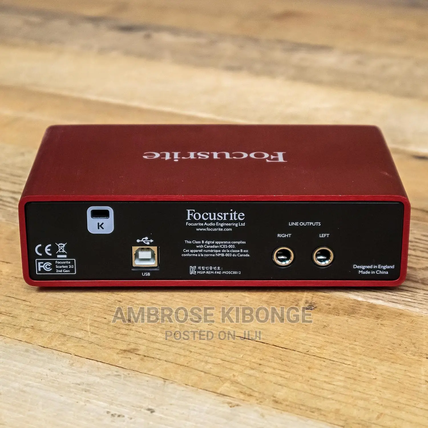 FOCUSRITE Scarlett 2i2 (2nd Gen) Audio Interface Sound Card.