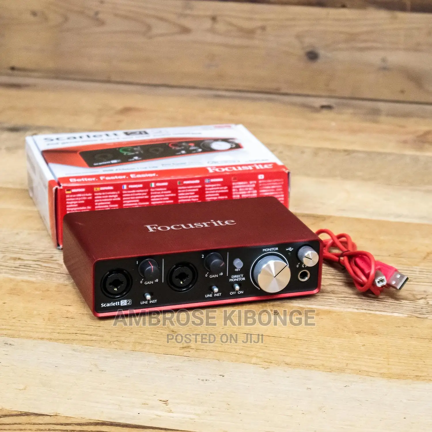 FOCUSRITE Scarlett 2i2 (2nd Gen) Audio Interface Sound Card.
