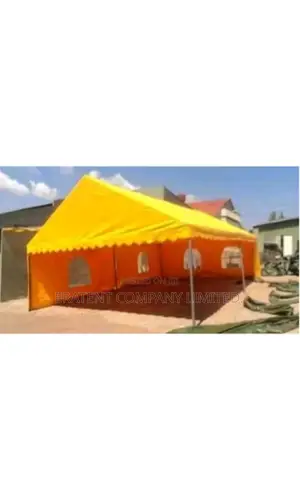 100 Seater Yellow Ordinary Tent With Two Flaps or Windows