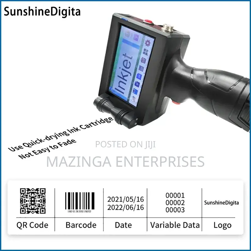 Handheld Inkjet Printer(QR Code,Barcode,Date,Basicdata,Logo)