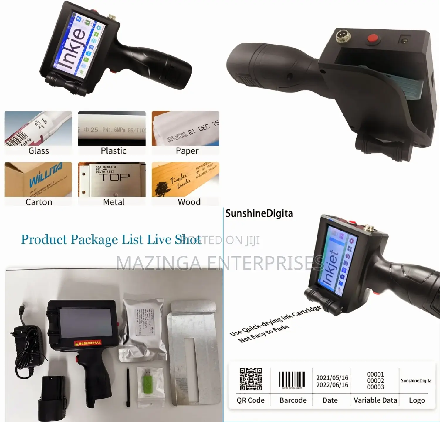 Handheld Inkjet Printer(QR Code,Barcode,Date,Basicdata,Logo)