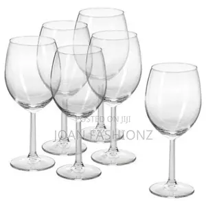 6 Pieces Wine Glasses-Transparent