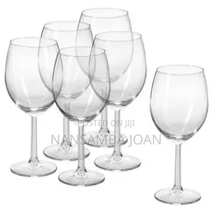 6 Pieces Wine Glasses-Transparent
