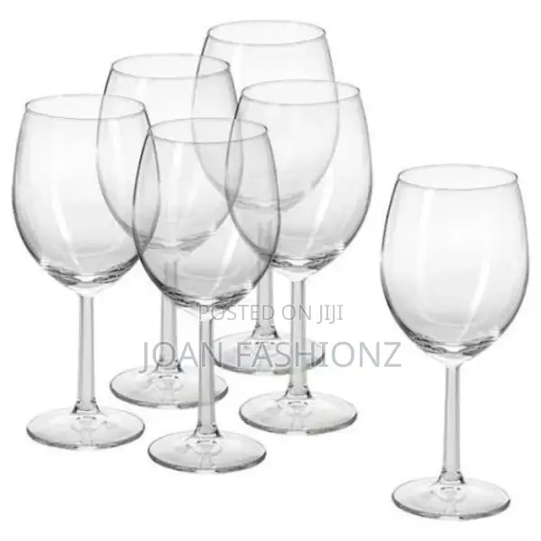 6 Pieces Wine Glasses-Transparent