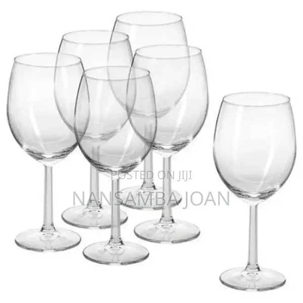 6 Pieces Wine Glasses-Transparent
