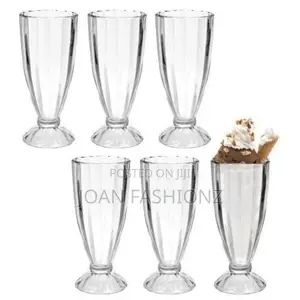 6 Pieces Set of Milk Shakes/Ice Cream Drinking Glasses