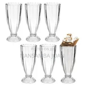 6 Pieces Set of Milk Shakes/Ice Cream Drinking Glasses