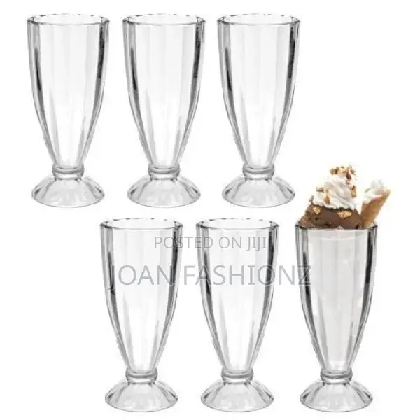 6 Pieces Set of Milk Shakes/Ice Cream Drinking Glasses