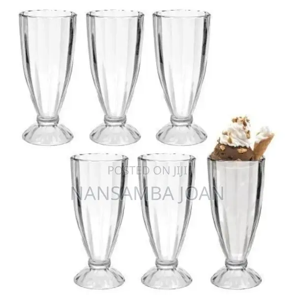 6 Pieces Set of Milk Shakes/Ice Cream Drinking Glasses
