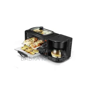 Raf Breakfast Maker 3 in 1 Coffee Maker, Grill, Oven