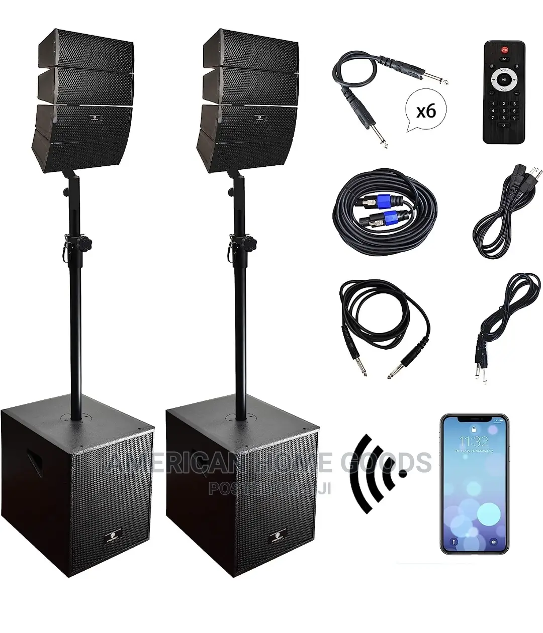 Proreck 15" 4000watts DJ Powered SPEAKER System Combo Set.