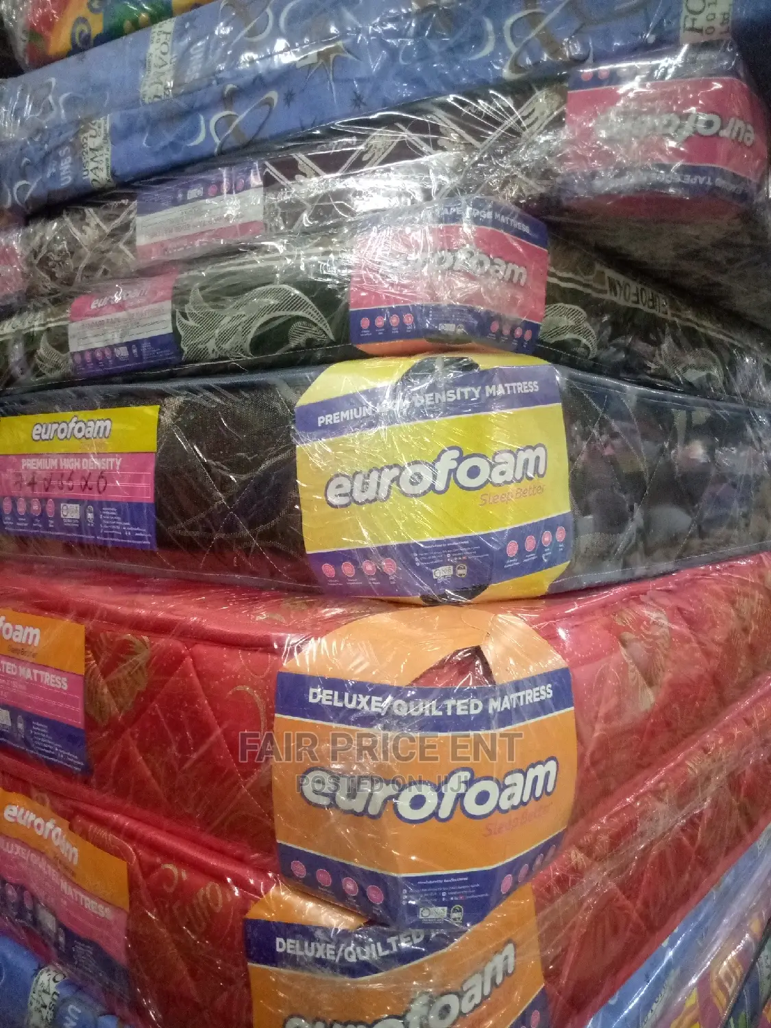 Mattress Quilted Density.4x6x10inches.( Red)